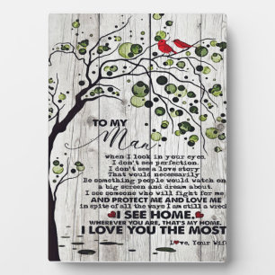 Gift For Husband To My Husband Lovely Letter Plaque