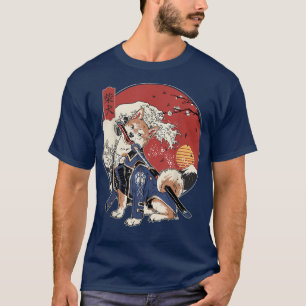 Gift For Japanese Friends Family Shiba Samurai Nin T-Shirt