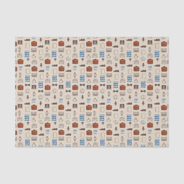 Gift for JW brothers and JW elders best life ever  Tissue Paper (Front)