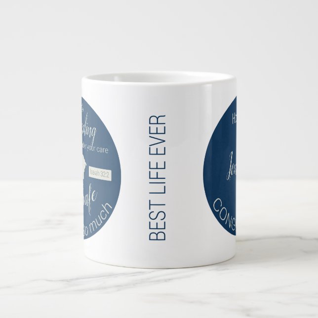 Gift for JW elders personalised name, congregation Large Coffee Mug (Front)