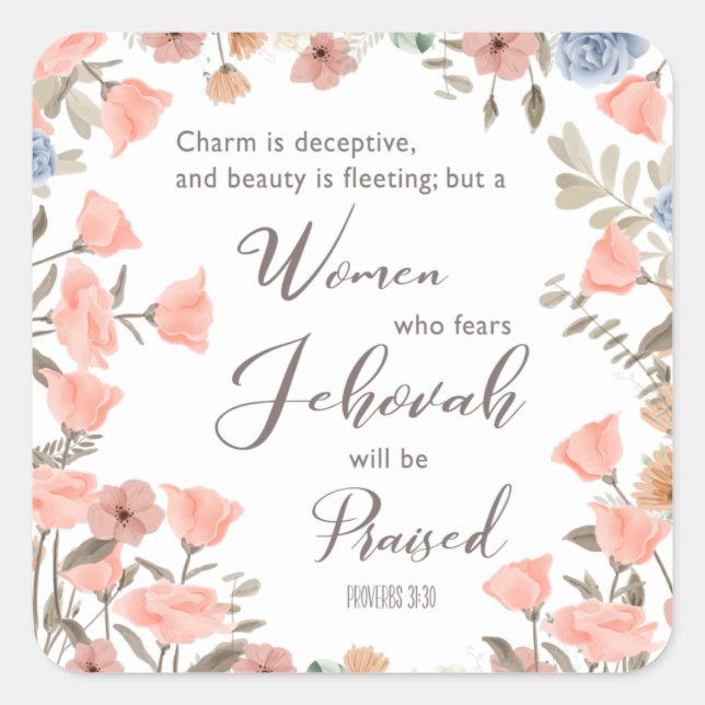 Gift for JW Elders Wife  Notebook Square Sticker (Front)