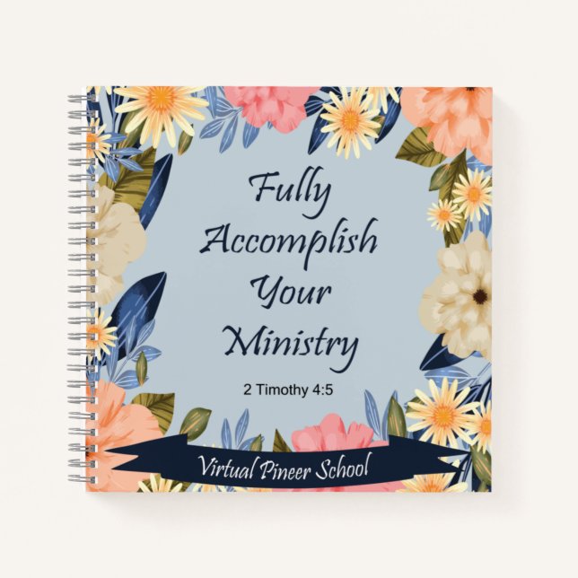 Gift for JW Pioneer : Fully accomplish ministry Notebook (Front)