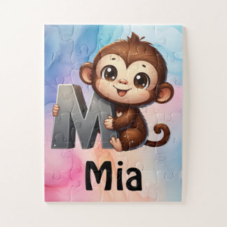 Gift for kid with custom name jigsaw puzzle