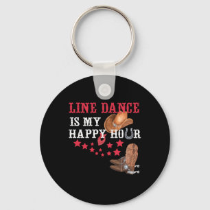 Gift For Line Dancers Line Dance Is My Happy Hour  Key Ring