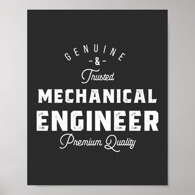 Gift for Mechanical Engineer Poster (Front)