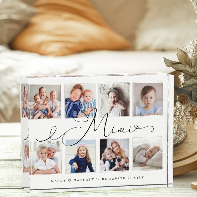 Gift for Mimi | Grandchildren Photo Collage Block (Creator Uploaded)