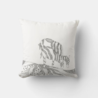 gift for mom  abstract stick figure throw pill cushion