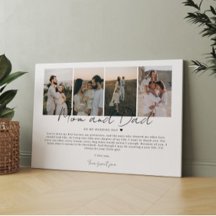 Gift for Mom And Dad On My Wedding Day for Parents Canvas Print