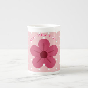Gift For Mom,Best Mom Ever, Elegant,Simple,Trendy Bone China Mug