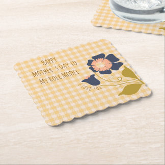 Gift For Mom,Happy Mother's Day to My Role Model Paper Coaster