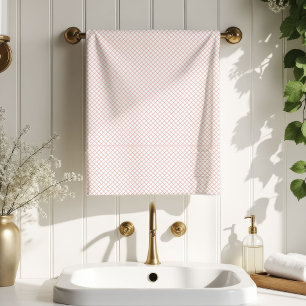 Gift for Mom Rose Gold Tartan Bath Towel Look