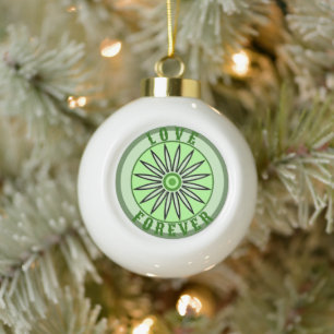 GIFT FOR MOM, SISTER, DAUGHTER, FRIEND CERAMIC BALL CHRISTMAS ORNAMENT