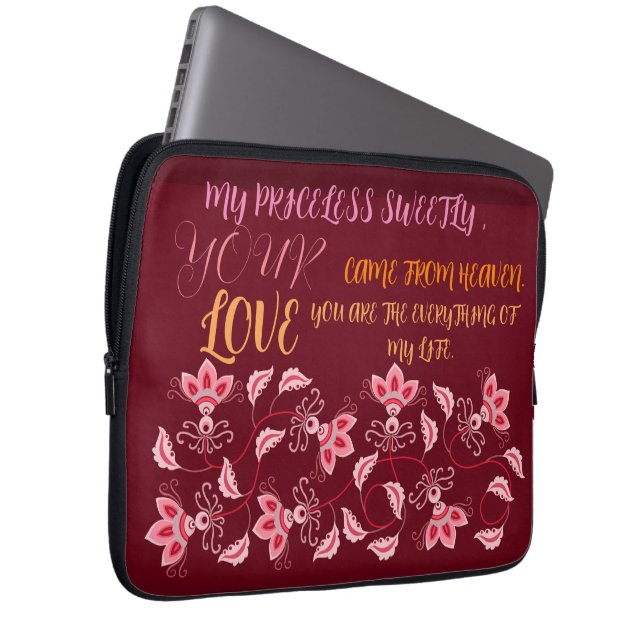 GIFT FOR MOM, SISTER, DAUGHTER, FRIEND, GIRLFRIEND LAPTOP SLEEVE (Front Right)