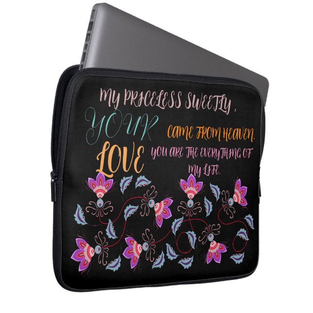 GIFT FOR MOM, SISTER, DAUGHTER, FRIEND, GIRLFRIEND LAPTOP SLEEVE (Front Right)