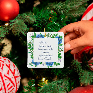 Gift For Mother Of The Bride From Bride Ceramic Ornament