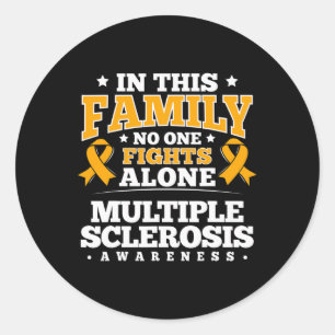 Gift For Ms Patients Multiple Sclerosis Survivor Classic Round Sticker