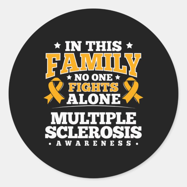 Gift For Ms Patients Multiple Sclerosis Survivor  Classic Round Sticker (Front)