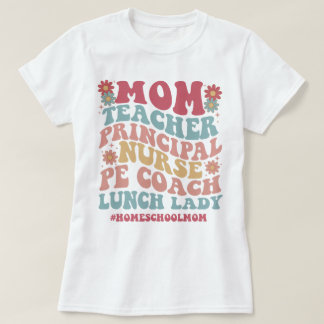 Gift for Mum Charlotte Mason Groovy Homeschool Mum T-Shirt