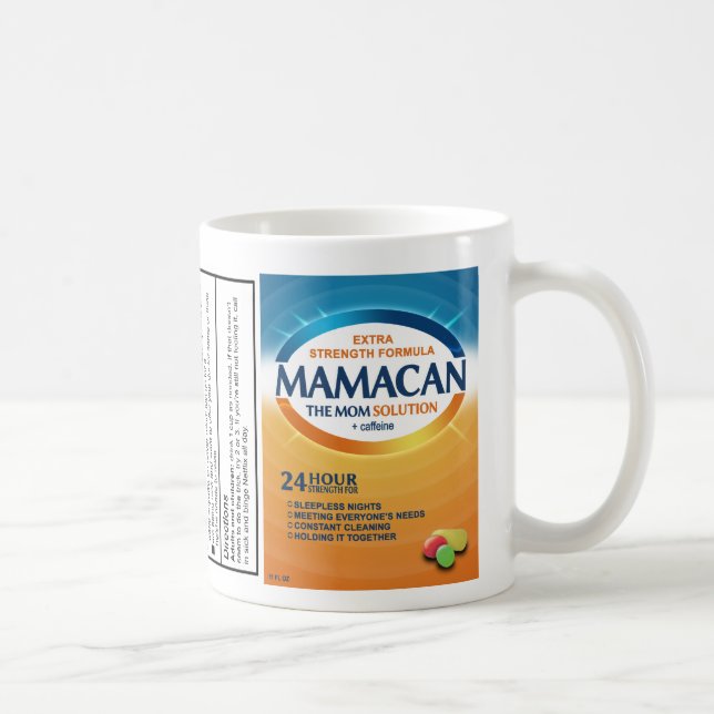 Gift for Mum: Mamacan! The Mum Supplement Coffee Mug (Right)