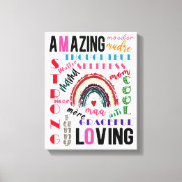 Gift For Mum | Mother Synonyms | Mother's Day Canvas Print
