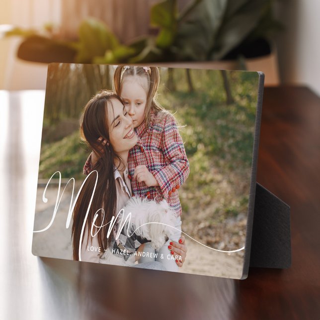 Gift for Mum Mother's Day Full Photo Mum Script Plaque (Gift for Mom Mother's Day Full Photo Mum Script Plaque)