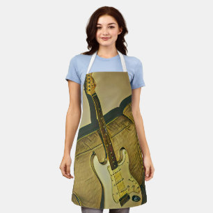 Gift for music teacher guitarist bassist apron