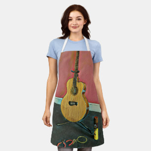 Gift for musician guitarist apron