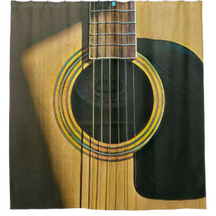 Gift for musician guitarist shower curtain
