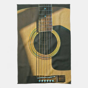 Gift for musician guitarist tea towel