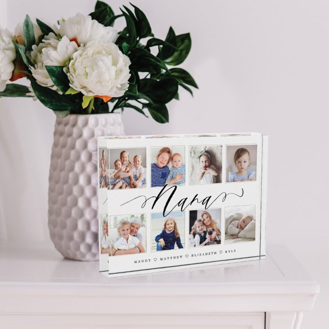 Gift for Nana | Grandchildren Photo Collage Block (Creator Uploaded)