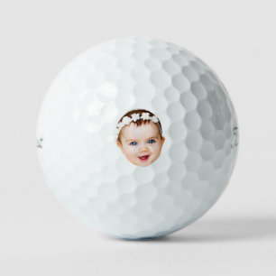 Gift for New Dad from Baby Custom Face christmas  Golf Balls