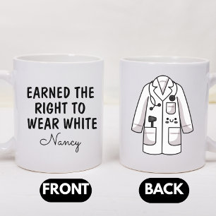 Gift For New Doctor, Personalised White Coat  Coffee Mug