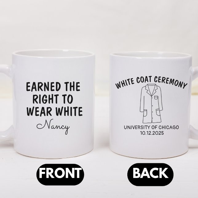 Gift For New Doctor, Personalised White Coat  Coffee Mug (Creator Uploaded)