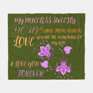 GIFT FOR NEW YEAR, BIRTHDAY, VALENTINE, WEDDING FLEECE BLANKET