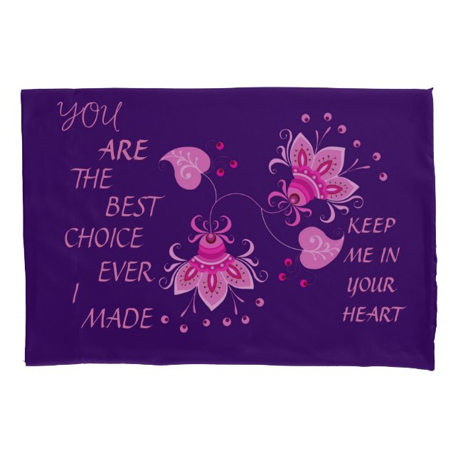 GIFT FOR NEW YEAR, BIRTHDAY, VALENTINE, WEDDING PILLOWCASE (Front)