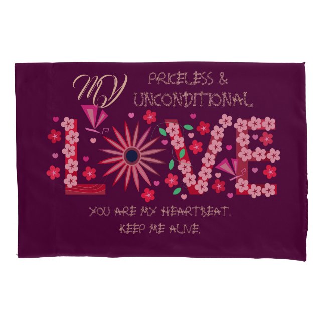 GIFT FOR NEW YEAR, BIRTHDAY, VALENTINE, WEDDING PILLOWCASE (Front)