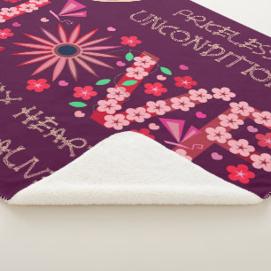 GIFT FOR NEW YEAR, BIRTHDAY, VALENTINE, WEDDING SHERPA BLANKET