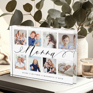 Gift for Nonna   Grandchildren Photo Collage Block