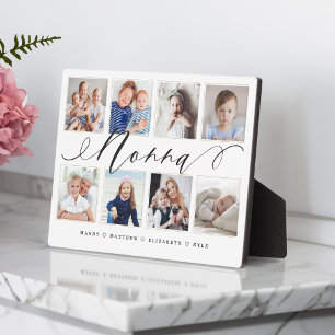 Gift for Nonna   Grandchildren Photo Collage Plaque