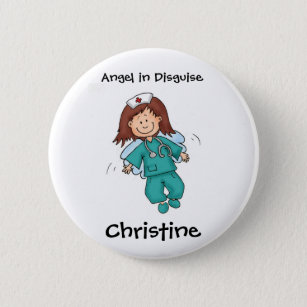 Gift for Nurse - Personalise with Name 6 Cm Round Badge