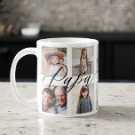 Gift for Papa | Grandchildren Photo Collage Coffee Mug<br><div class="desc">Send a beautiful personalised gift to your Grandpa (Papa) that he'll cherish forever. Special personalised grandchildren photo collage mug to display your own special family photos and memories. Our design features a simple 10 photo collage grid design with "Papa" designed in a beautiful handwritten black script style. Each photo is...</div>