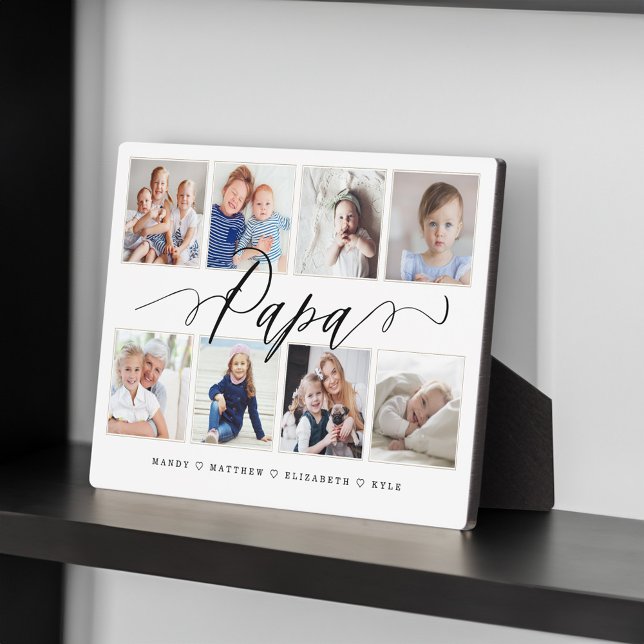 Gift for Papa | Grandchildren Photo Collage Plaque (Gift for Papa | Grandchildren Photo Collage Plaque)