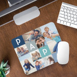 Gift For Papa | Papa Modern Multiple Photo Grid Mouse Pad<br><div class="desc">Send a beautiful personalised mouse pad to your papa that he'll cherish forever. Special personalised photo collage mouse pad to display 9 of your own special family photos and memories. Our design features a modern 9 photo collage grid design with "papa" letters displayed in the grid design.</div>