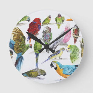 Gift for Parrot lovers everywhere Round Clock