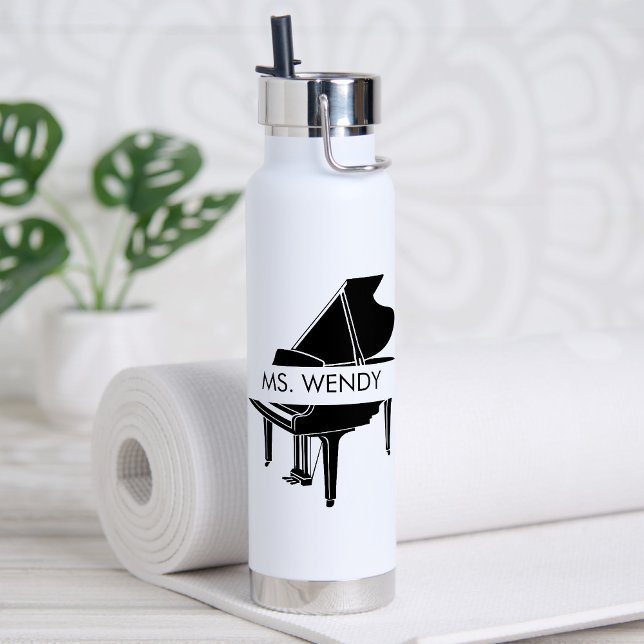 Gift for Piano Teacher Grand Piano Water Bottle (Creator Uploaded)