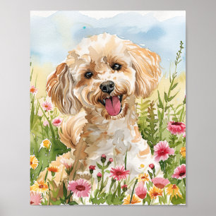 Gift for Poodle Owner Painting Wall Poster