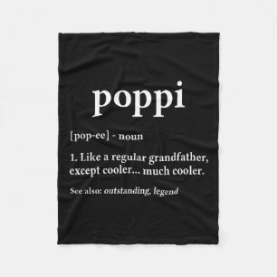Gift For Poppi - Fathers Day Birthday Gift Idea Fleece Blanket