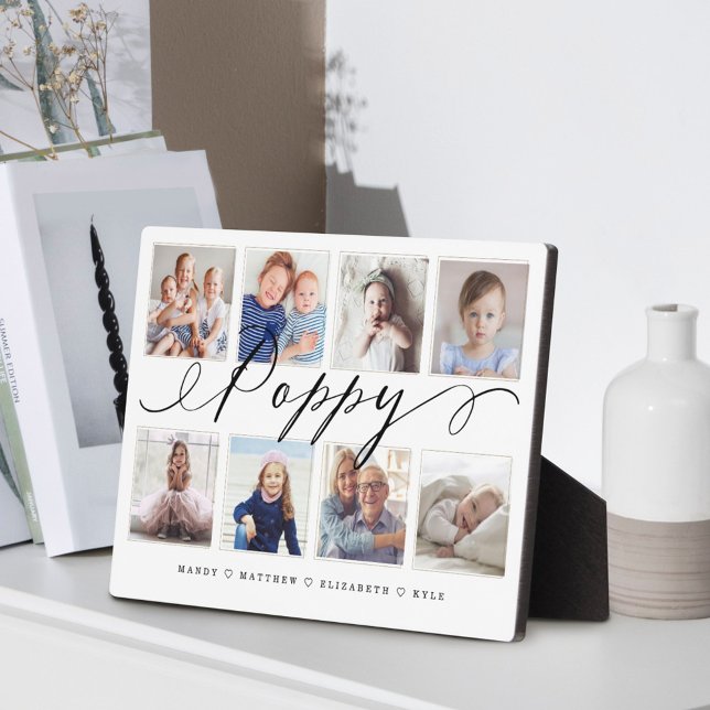 Gift for Poppy | Grandchildren Photo Collage Plaque (Creator Uploaded)