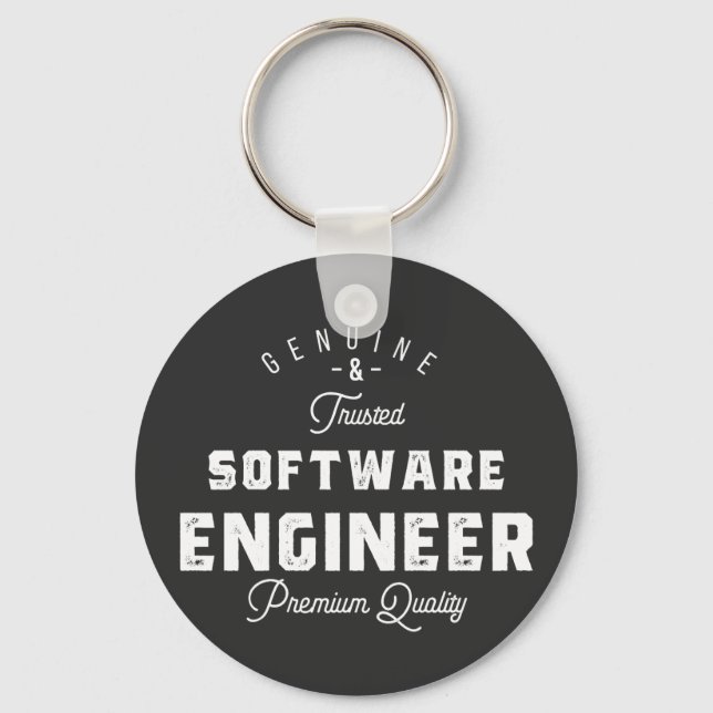 Gift for Software Engineer Key Ring (Front)