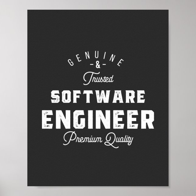 Gift for Software Engineer Poster (Front)